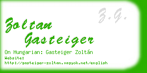 zoltan gasteiger business card